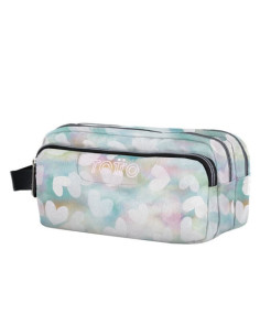 ESTUCHE ESCOLAR TRES COMPARTIMENTOS CORAZONES PASTEL TOTTO AC52ECO009-2311Z-4HX