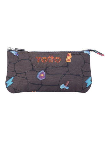 ESTUCHE ESCOLAR TRES COMPARTIMENTOS ESTAMPADO VIDEOJUEGO - TABLERO TOTTO AC52ECO012-2210Z-3Y7