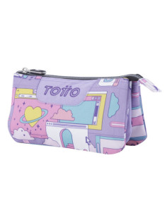 ESTUCHE ESCOLAR TRES COMPARTIMENTOS MORADO CIBER - TABLERO TOTTO AC52ECO012-2210Z-2QI 2