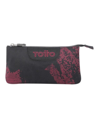 ESTUCHE ESCOLAR TRES COMPARTIMENTOS TIZA ROJA - TABLERO TOTTO AC52ECO012-2310Z-5C5