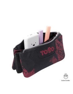ESTUCHE ESCOLAR TRES COMPARTIMENTOS TIZA ROJA - TABLERO TOTTO AC52ECO012-2310Z-5C5 2