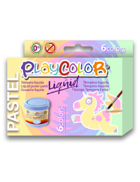 ESTUCHE LIQÜID PASTEL 40ML. 6 COLORES SURTIDOS PLAYCOLOR 16801