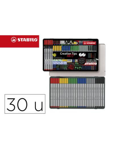 ESTUCHE METAL CREATIVE TIPS - ARTY LINE CLASSIC 30 UDS.1 UD. C/PUNTA 48