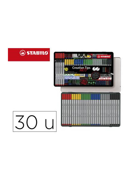 ESTUCHE METAL CREATIVE TIPS - ARTY LINE CLASSIC 30 UDS.1 UD. C/PUNTA 48