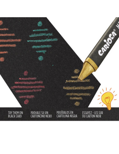 ESTUCHE METALLIC CERAS 8 PCS CARIOCA 43163