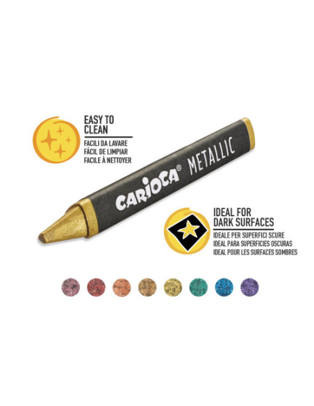 ESTUCHE METALLIC CERAS 8 PCS CARIOCA 43163