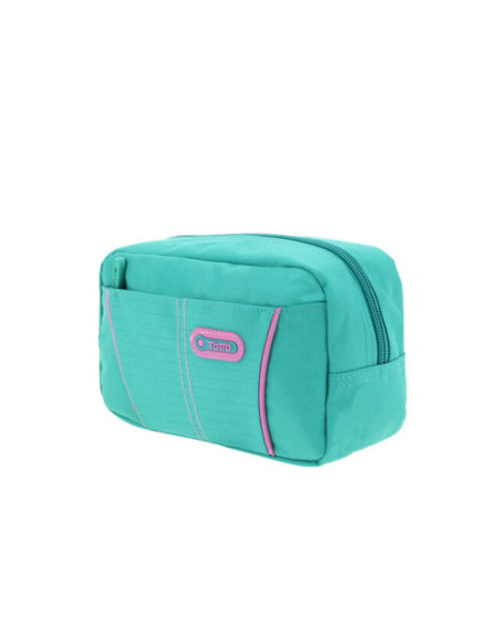 ESTUCHE MODELO EATFIT DOS BOLSILLOS VERDE/GOMAS ROSAS TOTTO AC52KLA002-1710Z-V2P