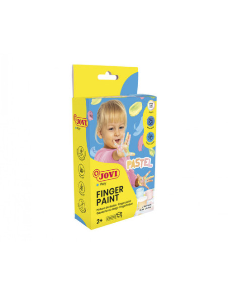 ESTUCHE PINTURA DEDOS 6 BOTES 35ML COLORES PASTEL JOVI 540P