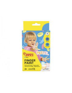 ESTUCHE PINTURA DEDOS 6 BOTES 35ML COLORES PASTEL JOVI 540P 2