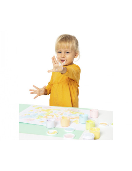 ESTUCHE PINTURA DEDOS 6 BOTES 35ML COLORES PASTEL JOVI 540P