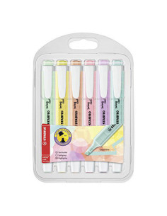 ESTUCHE PLASTICO SWING COOL PASTEL 6 UNIDADES SURTIDAS TRAZO 1/4MM. STABILO 275/6-08 2