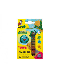 ESTUCHE PLASTILINA 6 BARRAS DE 15GR COLORES SURTIDOS GAMA NATURE JOVI 90/6N 2