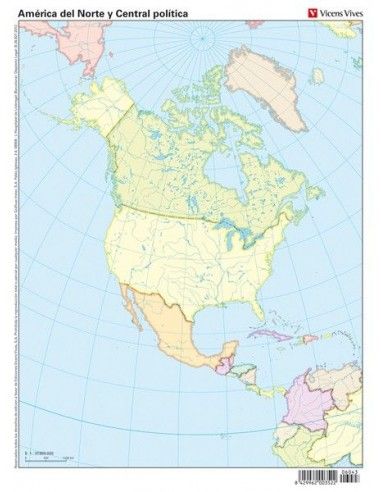 MAPA MUDO ESPAÑA FÍSICO VICEN VIVES