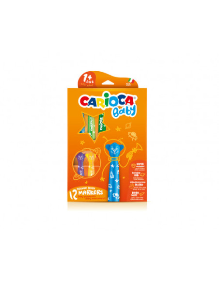 ESTUCHE ROTULADOR BABY TEDDY MARKER 1+ 12 PCS CARIOCA 42816