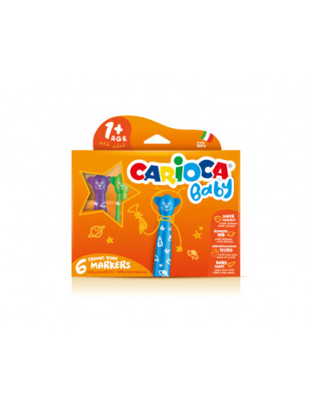 ESTUCHE ROTULADOR BABY TEDDY MARKER 1+ 6 PCS CARIOCA 42815