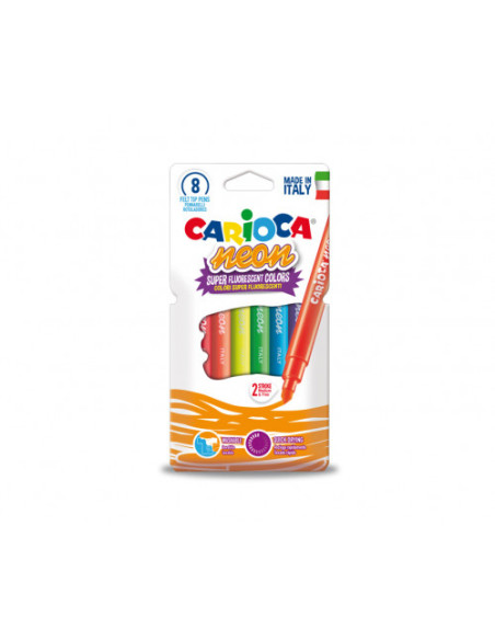 ESTUCHE ROTULADORES NEON 8 PCS CARIOCA 42785