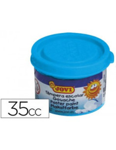ESTUCHE TÉMPERA ESCOLAR 5 BOTES 35 ML - AZUL CYAN JOVI 50321