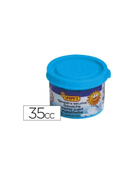 ESTUCHE TÉMPERA ESCOLAR 5 BOTES 35 ML - AZUL CYAN JOVI 50321