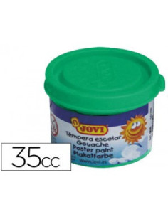ESTUCHE TÉMPERA ESCOLAR 5 BOTES 35 ML - VERDE MEDIO JOVI 50317