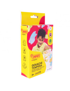 ESTUCHE TÉMPERA GOUACHE 6 BOTES DE 35 ML COLORES PASTEL JOVI 507P