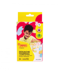 ESTUCHE TÉMPERA GOUACHE 6 BOTES DE 35 ML COLORES PASTEL JOVI 507P 2