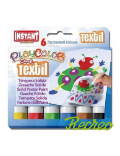 TEMPERA PLAY COLOR ONE TEXTIL 6COL 2