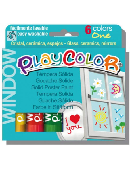 ESTUCHE WINDOW ONE 6 COLORES SURTIDOS PLAYCOLOR 02001