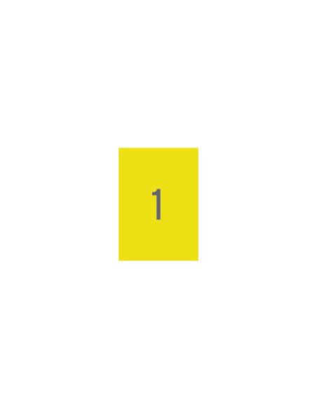 ETIQUETAS AMARILLAS 210X297MM APLI 1599 PACK 20 HOJAS (20 UDS)