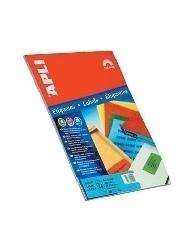 PACK 20 HOJAS (20 UDS) ETIQUETAS AZULES 210X297MM APLI 1600