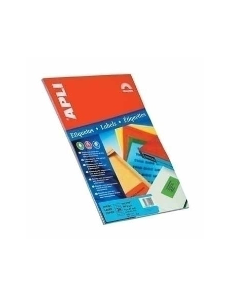 PACK 20 HOJAS (20 UDS) ETIQUETAS AZULES 210X297MM APLI 1600