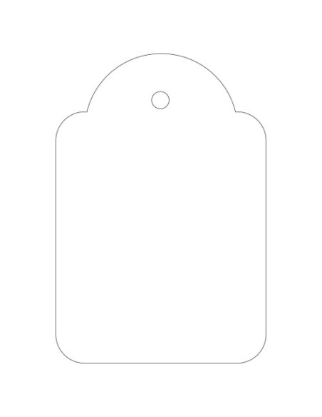 ETIQUETAS COLGANTES BLANCAS 36 X 53 MM APLI 392 CAJA 500