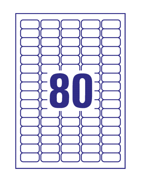 ETIQUETAS DESPEGABLES ECOLÓGICAS, CERTIFICADAS FSC-IMPRESORAS LÁSER-35,6X16,9 MM AVERY L4732REV-25 PAQUETE 25 HOJAS