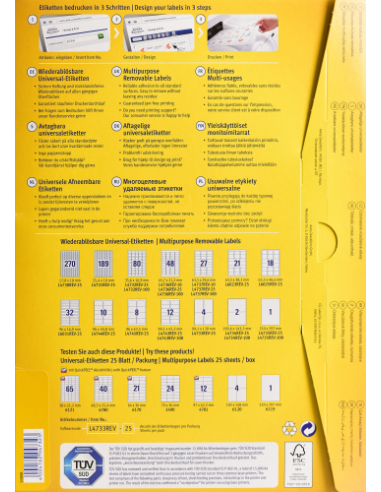 ETIQUETAS DESPEGABLES ECOLÓGICAS, CERTIFICADAS...