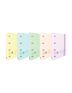 EUROPEANBINDER+ LIVE & GO POLYFOAM A4+ CON RECAMBIO 100H 5X5 - SURTIDO PASTEL OXFORD 400146175