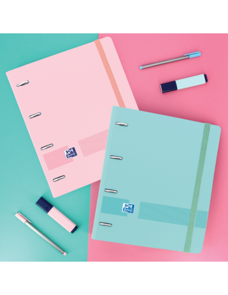 EUROPEANBINDER+ LIVE & GO POLYFOAM A4+ CON RECAMBIO 100H 5X5 - SURTIDO PASTEL OXFORD 400146175