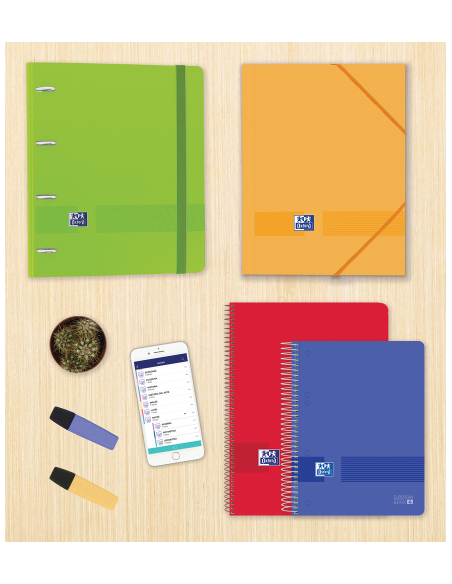 EUROPEANBINDER+ LIVE & GO POLYFOAM A4+ CON RECAMBIO 100H 5X5 - SURTIDO VIVOS OXFORD 400146174