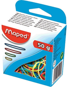 EXPOSITOR 12 CAJAS DE GOMAS ELASTICAS COLORES SURTIDOS GROSOR 1