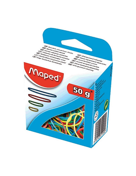 EXPOSITOR 12 CAJAS DE GOMAS ELASTICAS COLORES SURTIDOS GROSOR 1