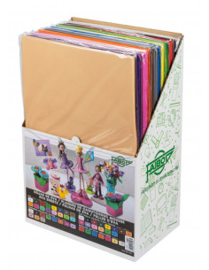 EXPOSITOR 120 LAMINAS GOMA EVA 40X60 CM. 12 COLORES SURTIDOS FAIBO 1655-120