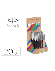 EXPOSITOR 20 UDS JOTTER ORIGINALS RECICLADOS - COLORES CLÁSICOS PARKER 2190110