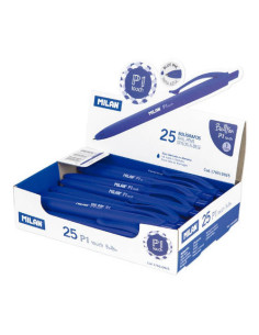 EXPOSITOR 25 BOLIGRAFOS P1 TOUCH AZUL MILAN 176510925
