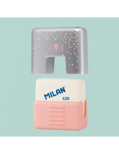 EXPOSITOR 30 GOMAS DE MIGA DE PAN CON FUNDA PROTECTORA SILVER MILAN CMMS430SL