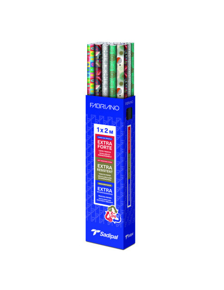 EXPOSITOR 30 ROLLORS PAPEL DE REGALO EVERYDAY "ELEGANCE GIFT" 1X2 M 5 DISEÑOS SURTIDOS FABRIANO S0310016