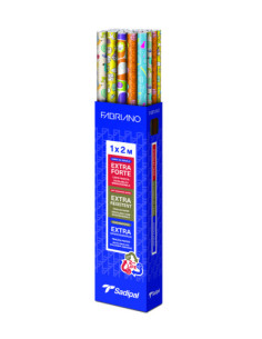 EXPOSITOR 30 ROLLOS PAPEL DE REGALO EVERYDAY " HAPPY MOMENTS" KIDS 1X2 M 5 DISEÑOS FABRIANO S0310017