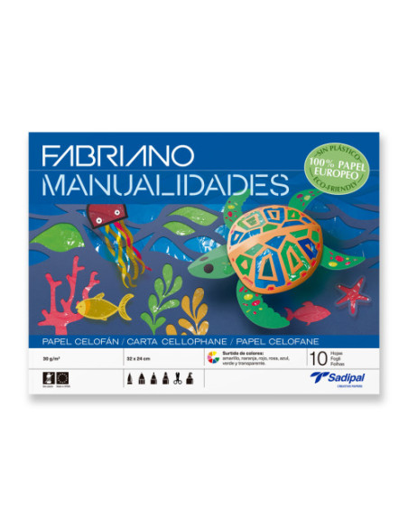 BLOC 42 HOJAS MANUALIDADES SURTIDO PAPELES CREATIVOS FABRIANO S0400001