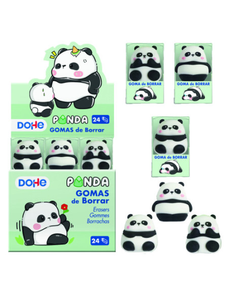 EXPOSITOR CON 24 GOMAS DE BORRAR PANDA DOHE 79635