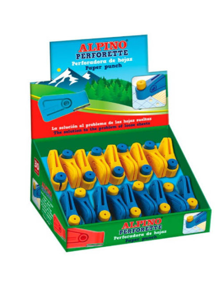 EXPOSITOR DE 30 UNIDADES TALADROS PERFORETTE 1 AGUJERO ALPINO PF0005