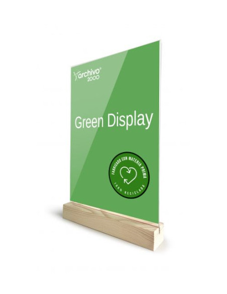 EXPOSITOR SOBREMESA SOSTENIBLE GREENDISPLAY 4X15X24CM A5 ARCHIVO2000 15905M1 CS TP