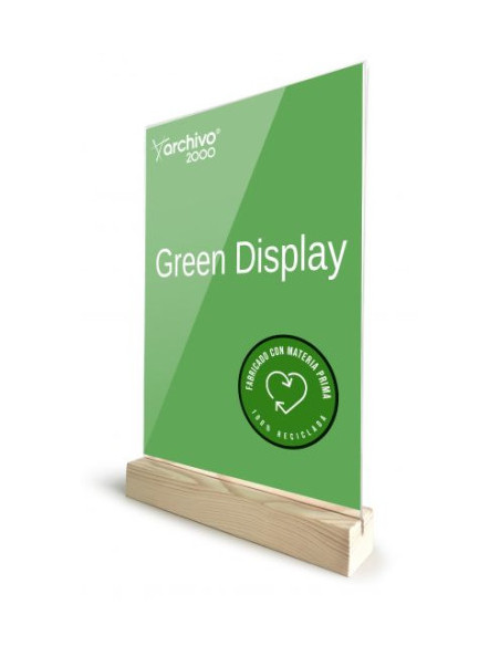 EXPOSITOR SOBREMESA SOSTENIBLE GREENDISPLAY 4X21X33CM A4 ARCHIVO2000 15904M1 CS TP
