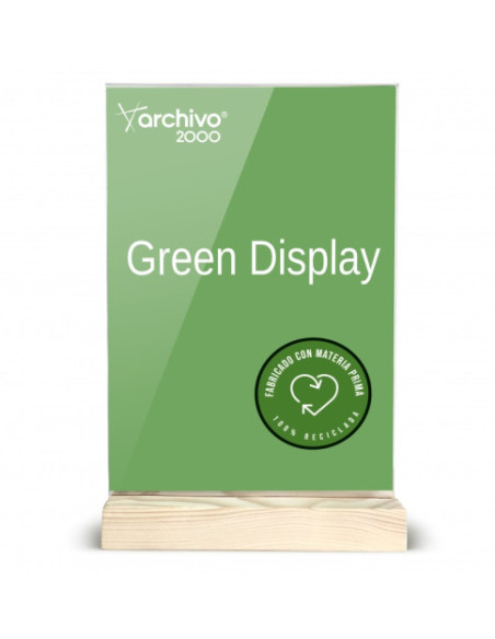 EXPOSITOR SOBREMESA SOSTENIBLE GREENDISPLAY 4X21X33CM A4 ARCHIVO2000 15904M1 CS TP